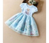 Elsa Princess Dress Birthday Party Gown Prom Tul Dress For Kids Girls 2-11 Years Azul 8-9 Years