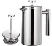350ml / 800ml / 1000ml Prensa francesa Cafetera de acero inoxidable Cafetera aislada de doble pared Cafetera