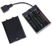 Caja de batería 3 * aa con puerto USB para el kit de luz LED de bloque de construcción con interruptor Hfmqv