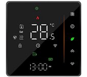 Controlador de temperatura de termostato inteligente WiFi programable semanalmente Admite control táctil-3A negro