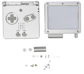 Carcasa de consola de juegos para GBA SP Carcasa de piezas completas de repuesto Carcasa con botones para Gameboy Advance SP Silver