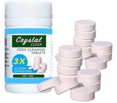 Aiyuego 100pcs Tabletas de cloro Tableta de limpieza de piscinas Jacuzzi flotante Químico