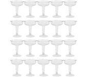 Flautas de champán de plástico desechables - 20pcs Copas de champán de plástico transparente para fiestas claras