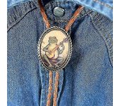 Banjo Frog Bolo Tie, Western Cowboy Bolo Tie Para Hombres, Western Banjo Tie Denim Tie Accesorios