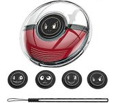 unbrand Funda protectora para Pokmon GO Plus + 2023, funda rígida transparente para Poké Ball Go Plus con tapas de botón y correa para la muñeca