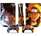 Heyone Pegatina de la versión de la unidad óptica de PS5, piel genial de PS5, manija del controlador, para la consola y el controlador de PS5, NARUTO