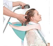 Lavabo de champú inflable portátil con bomba de aire para ancianos, discapacitados, mujeres embarazadas, pacientes postoperatorios, pacientes postr...