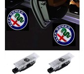 2 Pack Car Door Lights Logo Projector Ghost Lights Puddle Lights Welcome Emblem Lamp para Alfa Romeo Stelvio (2017-2018) Giulia (2017-2018)