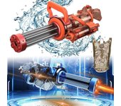 Pistola de agua eléctrica 3LGatling, juguete de pistola de agua de mochila automática para adultos Azul