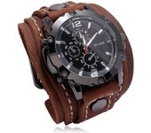 Relojes deportivos de cuarzo para hombres Reloj de pulsera de lujo 2022 Correa de cuero de vaca Reloj de estilo punk Reloj de pulseras de cuero gen...