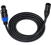 Cable de cable de extensión de altavoz macho a XLR macho de 3 pines de Speakon con bloqueo giratorio