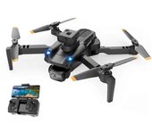 TechKidz Dron de doble cámara con detección de obstáculos, Flip 360 Imperial, Negro