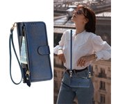Gangxun Funda para OnePlus Nord CE 3 Lite 5G Bolso de mano con cremallera Cartera Funda de cuero con bandolera Correa de cordón desmontable compati...