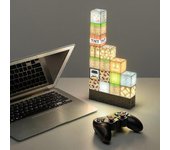 Minecraft Block Building Light 16 bloques de luz reorganizables y base de roca Minecraft accesorios de dormitorio lámpara de luz nocturna regalos