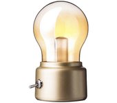 Bombilla recargable Vintage LED USB cargador de la lámpara de escritorio para el dormitorio Oro