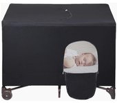 Cubierta opaca de cuna: funda de cuna de viaje, funda / carpa de red transpirable para bebés para carpa opaca elástica portátil para interiores o e...