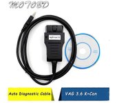 VAG K + CAN COMMANDER 3.6 OBDII OBD2 USB Diagnostic Cabel K CAN Code Readers VAG 3.6 Herramientas de escaneo de diagnóstico Corrección del odómetro...