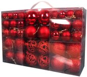 100 piezas Bola de Navidad irrompible linda guirnalda de PS Adornos colgantes para casa KAESI Rojo