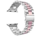Correa de acero inoxidable para Apple Watch Band 42mm 38mm 40mm 44mm 45mm 41mm 49mm Pulsera de metal Iwatch Series 5 4 3 Se 6 7 8 Ultra oro rosa pl...