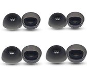 bueno 4 pares de almohadillas de silicona para auriculares Jabra Elite 10, almohadillas de goma blanda de 3 tamaños Puntas de ala con ajuste neto e...