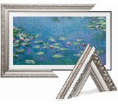 TVGuard Tv Frame Rústico Bisel de Plata Compatible con Samsung The Frame Tv, marco decorativo. 75 inch