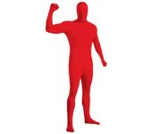 Disfraz de fiesta Invisible Morph Suit Hombres Adultos Mujeres Cuerpo Completo Medias Mono Rojo 160cm