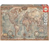 Educa_ EDUCA Mapamundi Puzzle 4000 piezas - Colección Adulto Multicolor 136 x 96 cm