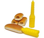 Perforador de panecillos para perros calientes, relleno de perros calientes para asar a la parrilla y barbacoa, dispositivos para hornear dispositi...
