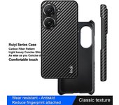 Serie Ruiyi para Asus Zenfone 9 5G Cubierta trasera de PC recubierta de fibra de carbono Cubierta de teléfono