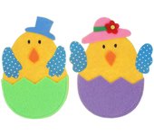 2 piezas de soporte para cubiertos de Pascua Tenedores decorativos en forma de pollo Bolsas de utensilios de corte Color surtido 15.50X13.00X0.20CM