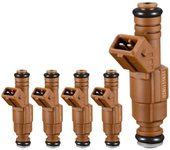 Inyectores de combustible de 5 piezas FJ669 para Volvo V70 2004-2007 L5 2.5L 2.5T modelo marrón 150mmx100mmx100mm