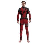 Wolverine Deadpool 3 Hombre Cosplay Disfraz de fiesta Mono Bodysuit Halloween Disfraces Trajes Rojo L