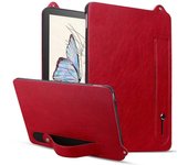 Para Amazon Kindle Paperwhite (2024) Funda Correa de Mano Soporte de Cuero Funda para Tableta - Rojo Multicolor Red