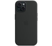 Para funda para iPhone 15 compatible con la funda de teléfono de silicona antiarañazos MagSafe Negro