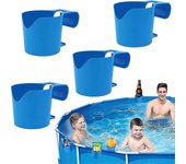 2pcs Portavasos junto a la piscina para piscinas sobre el suelo, Soporte de bebida de piscina de plástico para el lado de la piscina, sin derrames ...