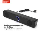 Barra de sonido para PC Altavoz Bluetooth inalámbrico Barra de sonido alimentada por USB para TV PC Portátil Juegos Cine en casa Au Como se muestra