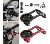 Soporte de extensión de bastón delantero de bicicleta, soporte de bicicleta MTB, adaptador de montaje de cámara Garmin Edge GPS GoPro