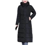 Chaqueta de invierno para mujeres chaqueta casual larga con cremallera exterior chaqueta de globo adecuada para el desgaste de reunión de amigos Ne...