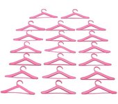 20 piezas perchas rosas para Barbies Muñecas Accesorios de ropa Perchas de plástico Rosa 20 Pcs