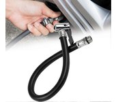Augro Tubo de extensión del inflador de neumáticos, manguera de repuesto de neumáticos de automóvil, manguera de bomba de inflador de neumáticos, c...