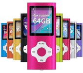 Reproductor de música Mp3 Mp4 con visor de fotos Lector de libros electrónicos Grabadora de voz Fm Radio Video Rosa 32G