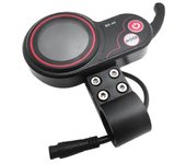 -s4 48v-60v pulgar acelerador lcd display meter para cero 8 9 10 8x 10x scooter eléctrico 6pin pantalla A Negro