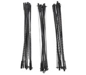 36pcs Scroll Saw Blades 127mm Hojas de sierra de calado de acero al carbono con pasador cruzado 15/18/24 dientes estándar Fi negro