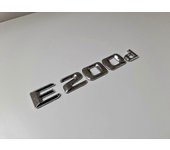 E200d Plata / Cromo Número de letra plana Insignia del maletero trasero Emblema Clase E Mercedes