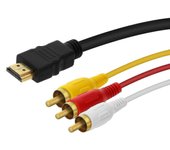 Hdmi a 3x Rca Macho Video & Cable adaptador de audio 1.5m-hd-av994 Linq, Negro