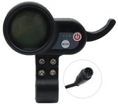 Tablero de instrumentos con pantalla LCD de 36V-60V 6PIN E Scooter E Bike Meter Accesorios de scooter eléctrico para JP Negro