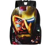 Mochila de Iron Man, Mochila de viaje para computadora portátil, Bolsa de computadora de la escuela universitaria resistente al agua, Durable 16.1 ...