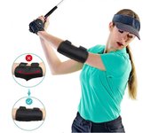 Yuzee Ayuda de entrenamiento de swing de golf Codo, Entrenador de swing de golf, Ayuda de entrenamiento de golf de brazo recto con notificaciones d...