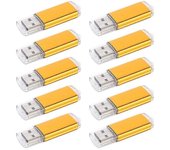 10 x 512mb Memory Stick USB Flash Drive USB 2.0 Gold