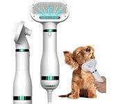 Secador de pelo para perros 3 en 1 Secador de pelo portátil y cepillo, temperatura ajustable y depilación automática de un botón, secador de pelo p...